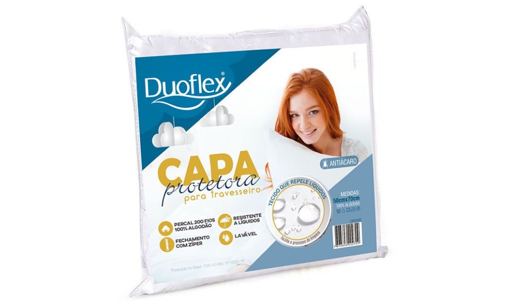capa protetora para travesseiro duoflex