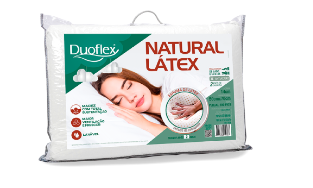 travesseiro natural látex duoflex